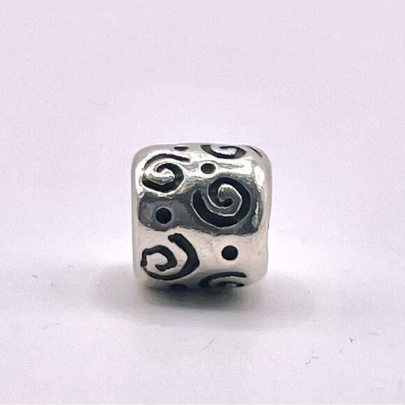 Pandora Retired Curls Charm Sterling Silver 790124 - Picture 6 of 6